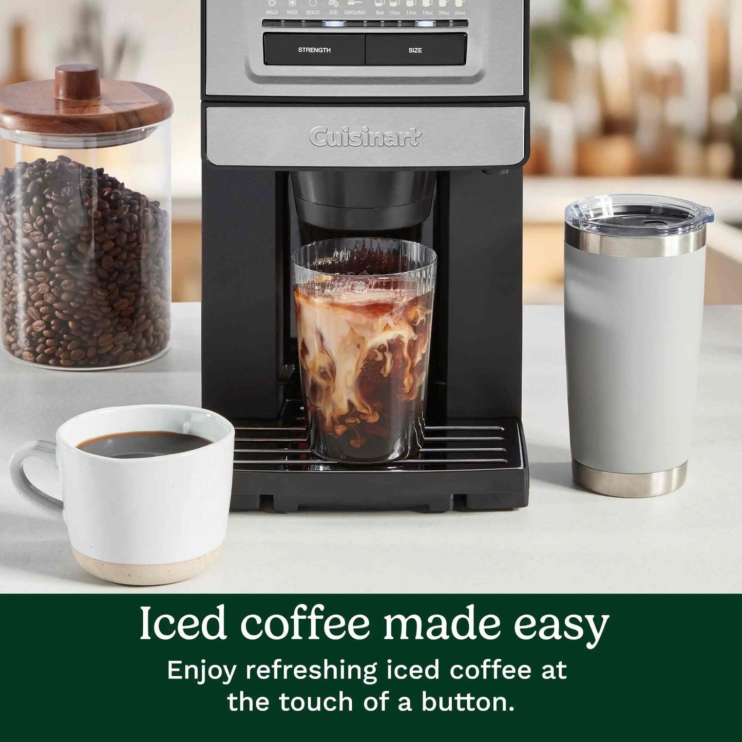 Cuisinart Perfectemp Custom Grind & Brew Single-Cup Coffee Maker with adjustable settings and built-in burr mill