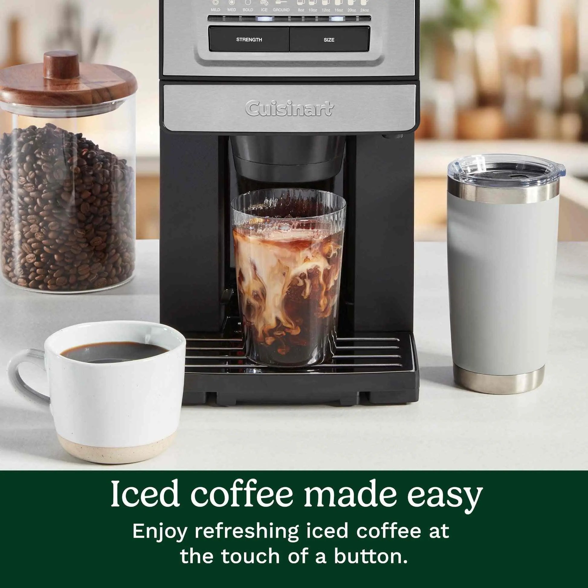 Cuisinart Perfectemp Custom Grind & Brew Single-Cup Coffee Maker with adjustable settings and built-in burr mill