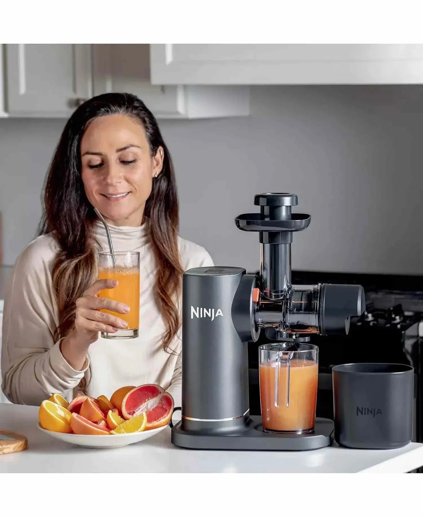 Ninja NeverClog Cold Press Juicer, Powerful Slow Juicer, Total Pulp Control, Easy to Clean, Compact - JC151 Ninja