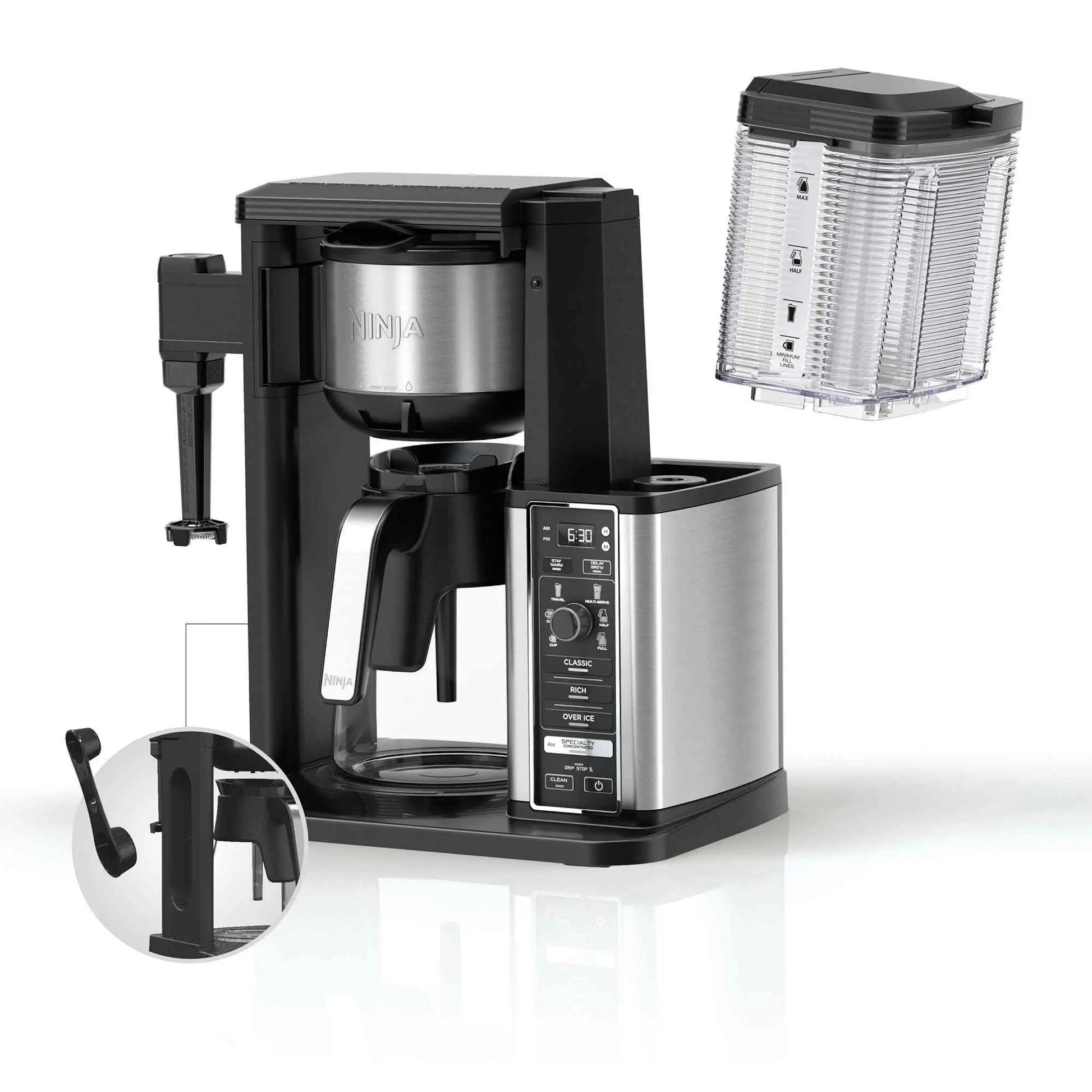Ninja CM401 Specialty 10-Cup Coffee Maker with 4 brew styles and built-in frother
