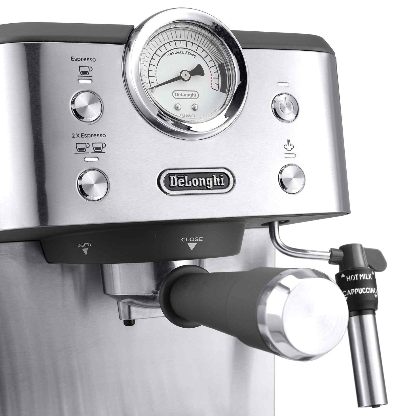 De'Longhi Classic Espresso Machine stainless steel compact espresso maker with 15-bar pressure and Thermoblock technology