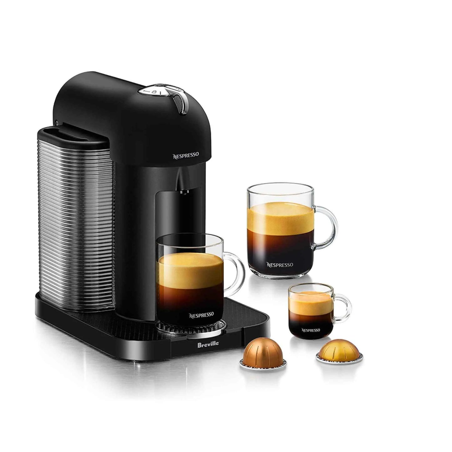 Nespresso Vertuo coffee and espresso maker by Breville with Centrifusion technology brewing capsules