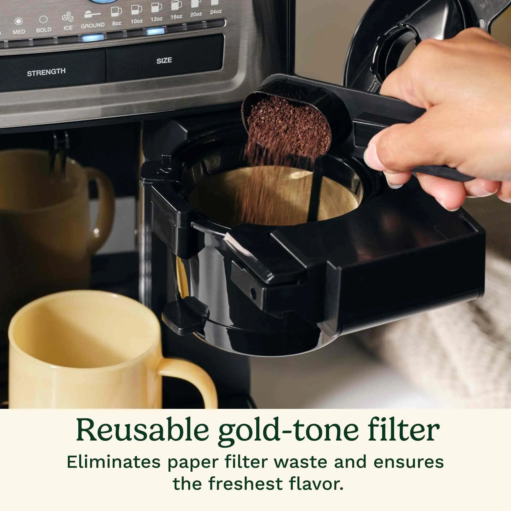Cuisinart Perfectemp Custom Grind & Brew Single-Cup Coffee Maker with adjustable settings and built-in burr grinder