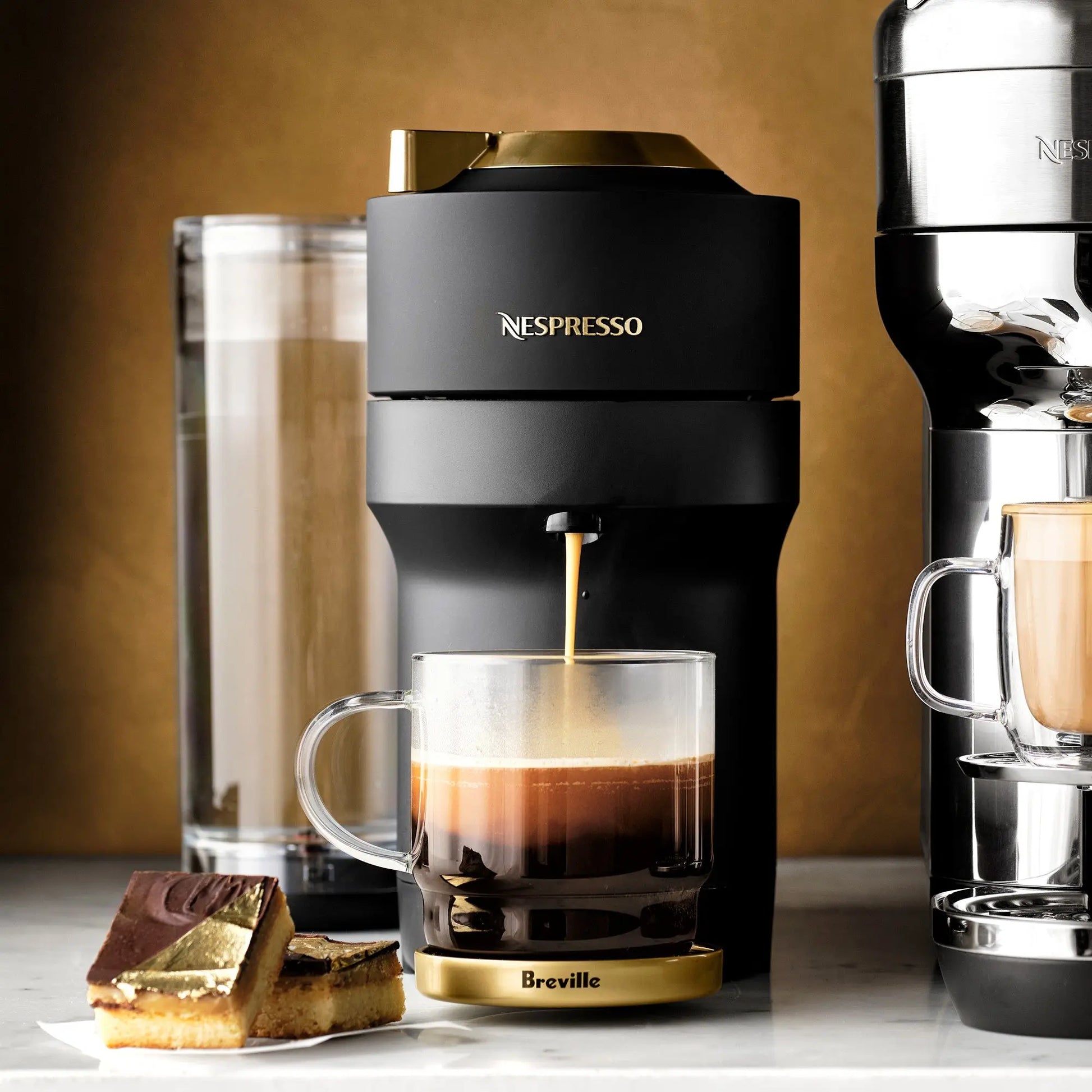 Nespresso Vertuo Pop+ compact coffee and espresso maker by Breville with one-touch brewing and recyclable capsules