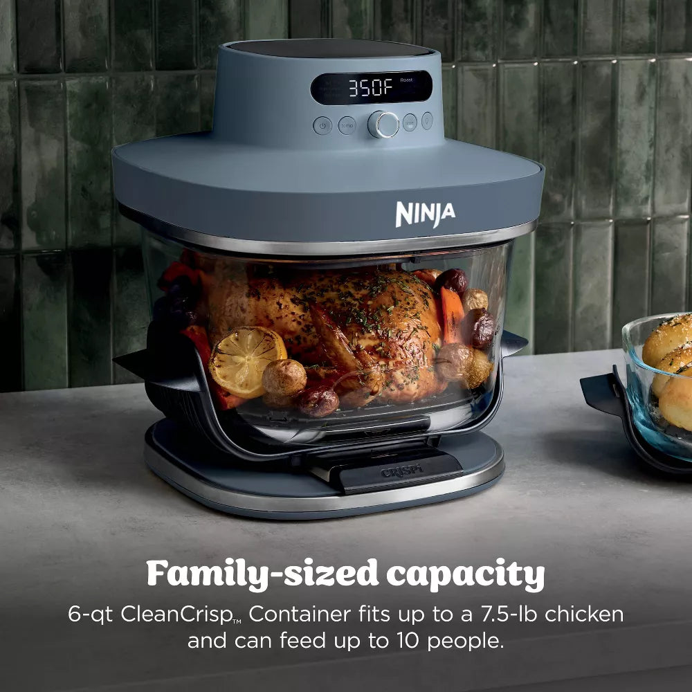 Ninja 6qt and 2.5qt Crispi Pro 6-in-1 Non-Toxic Glass Container Countertop Air Fryer