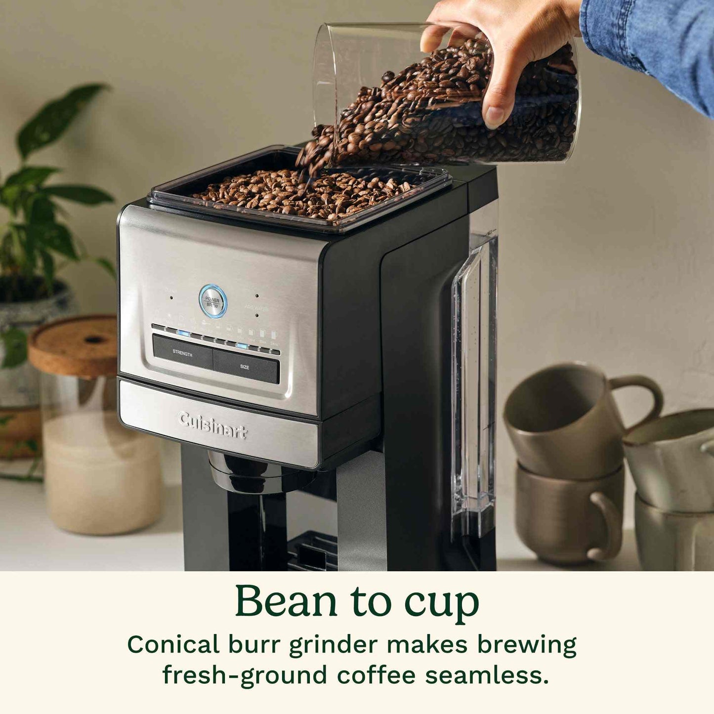 Cuisinart Perfectemp Custom Grind & Brew Single-Cup Coffee Maker with built-in burr grinder and adjustable settings