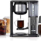 Ninja CM401 10-cup coffee maker with 4 brew styles, frother, and removable water reservoir