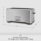 Breville 4-Slice BTA840XL Die-Cast Smart Toaster, Stainless Steel