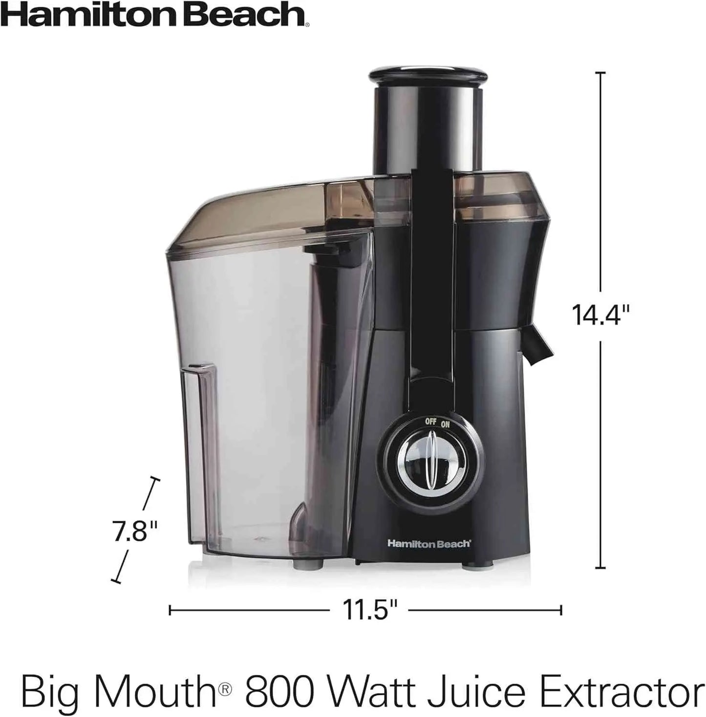 Hamilton Beach Juicer Machine,  Big Mouth 800 Watt Wide-Chute Juice Extractor Hamilton Beach