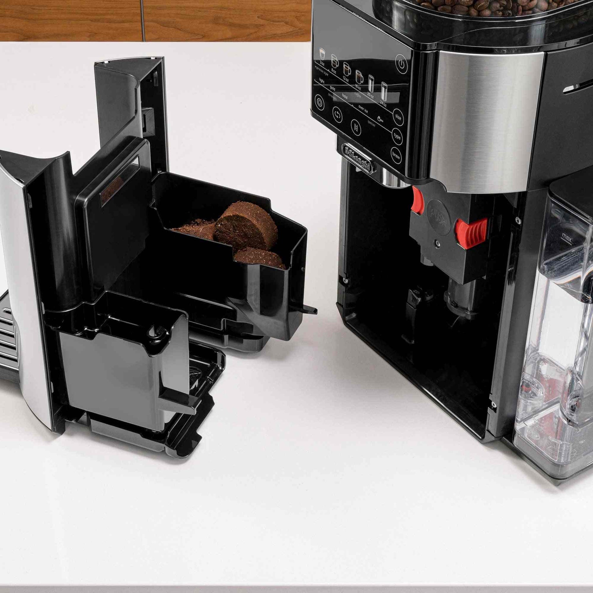 De'Longhi TrueBrew automatic coffee maker with thermal carafe and Bean Extract technology brewing fresh drip coffee