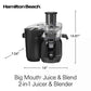 Hamilton Beach Big Mouth Juice & Blend 2-in-1 Juicer and Blender Hamilton Beach